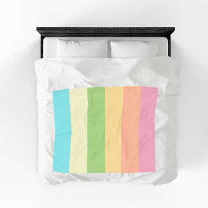 Pastel Stripes - Plush Blanket