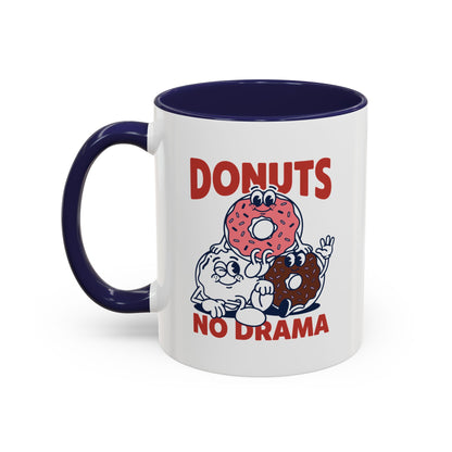 Donuts No Drama - Color Accent Mug