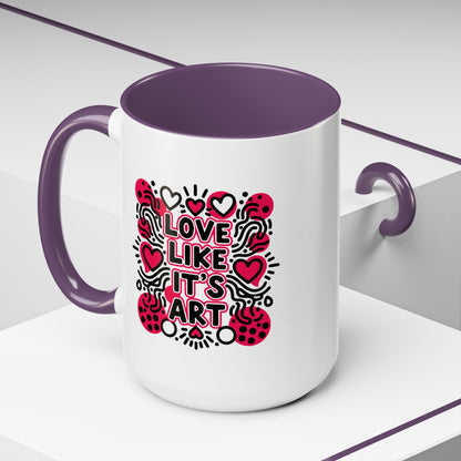 Love Like It’s Art - Color Accent Mug