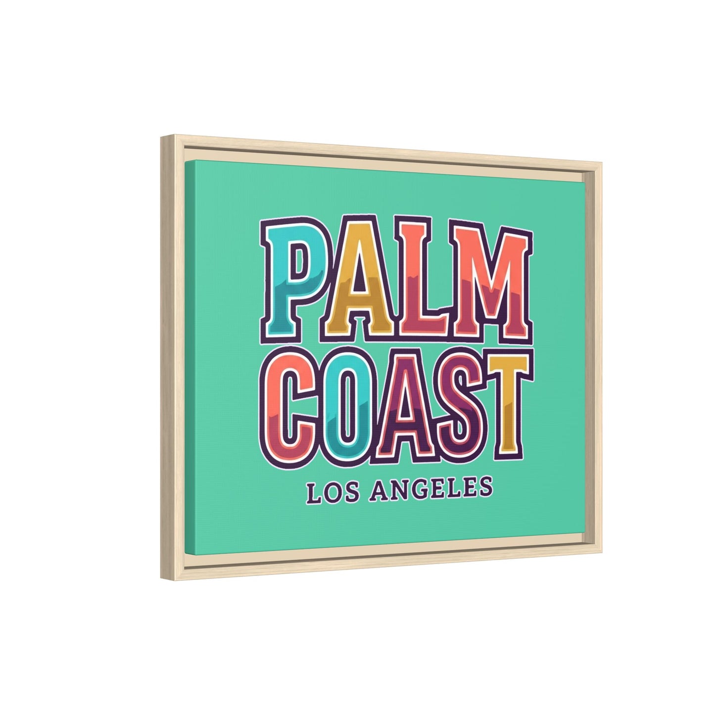 Palm Coast - Los Angeles - Framed Canvas