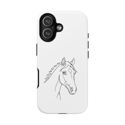 Horse Portrait Sketch - Tough Phone Case