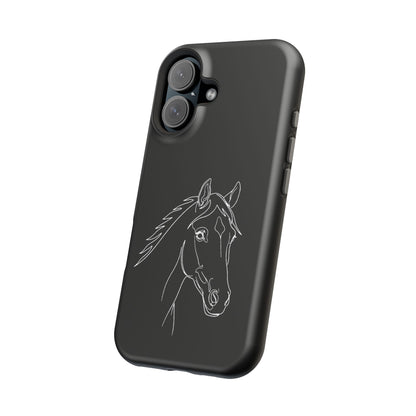 Horse Portrait Sketch - Magnetic Phone Case