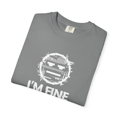 I’m Fine Glitched Smiley - T-Shirt