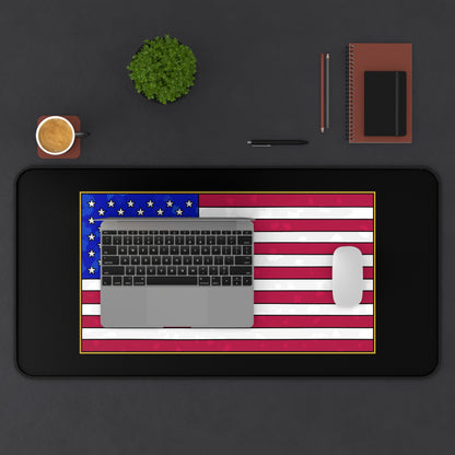 New Glory American Flag (Gold Edge Edition) - Desk Mat