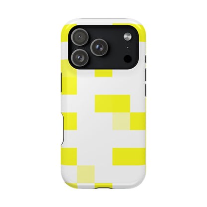 Yellow Pixel Grid -  Magnetic Phone Case