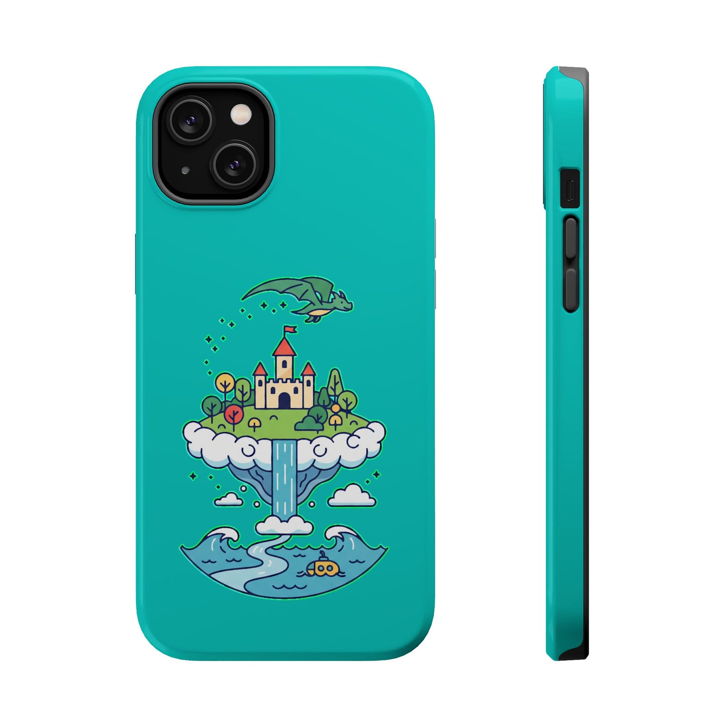 Floating Castle Dragon - Magical Fantasy Island - Magnetic Phone Case