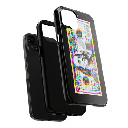 100 Dollars Bill - Neon Color Explosion - Phone Case