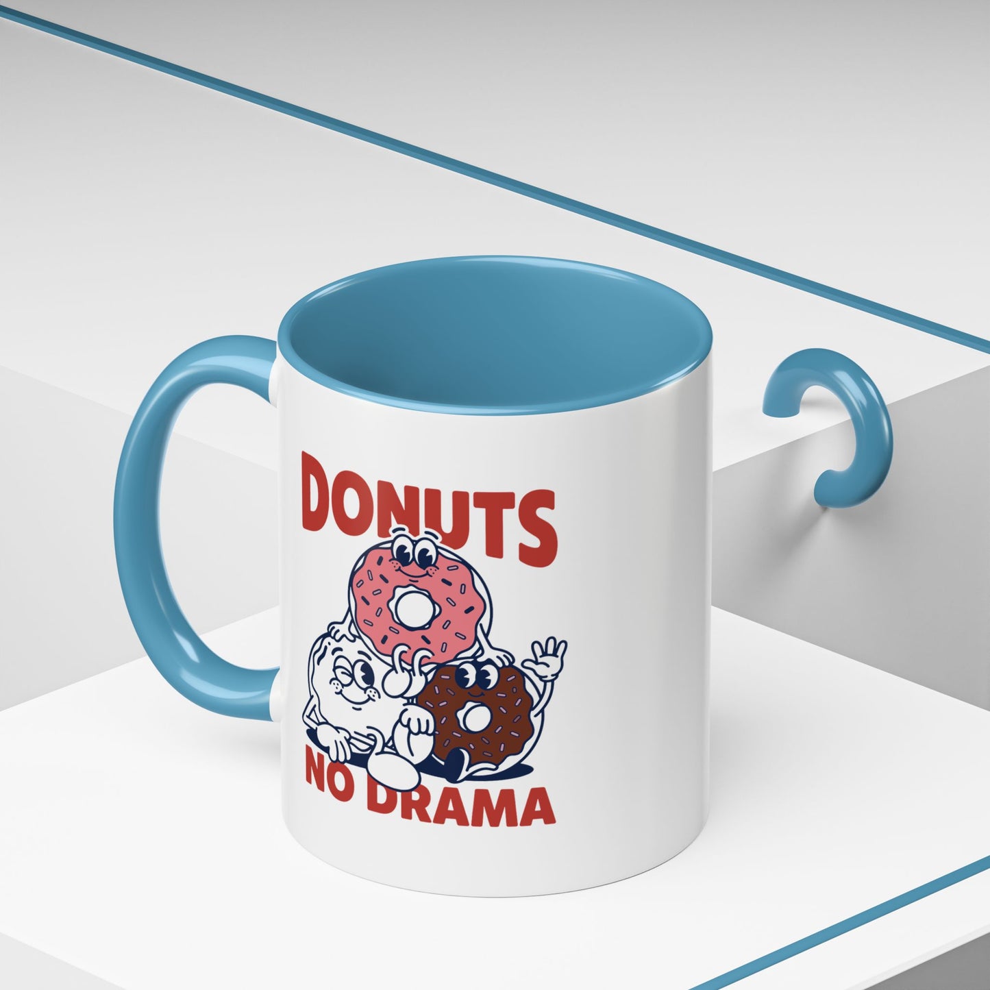 Donuts No Drama - Color Accent Mug