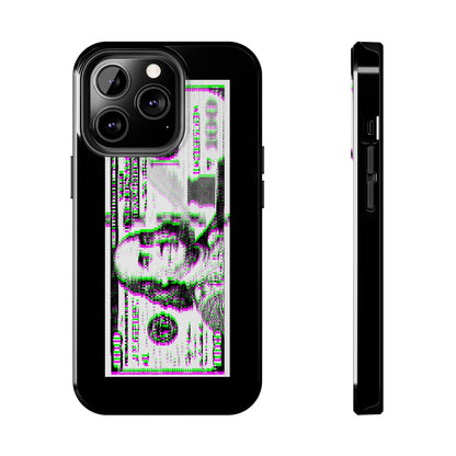 100 Dollars Bill - Green/Magenta Glitch - Phone Case