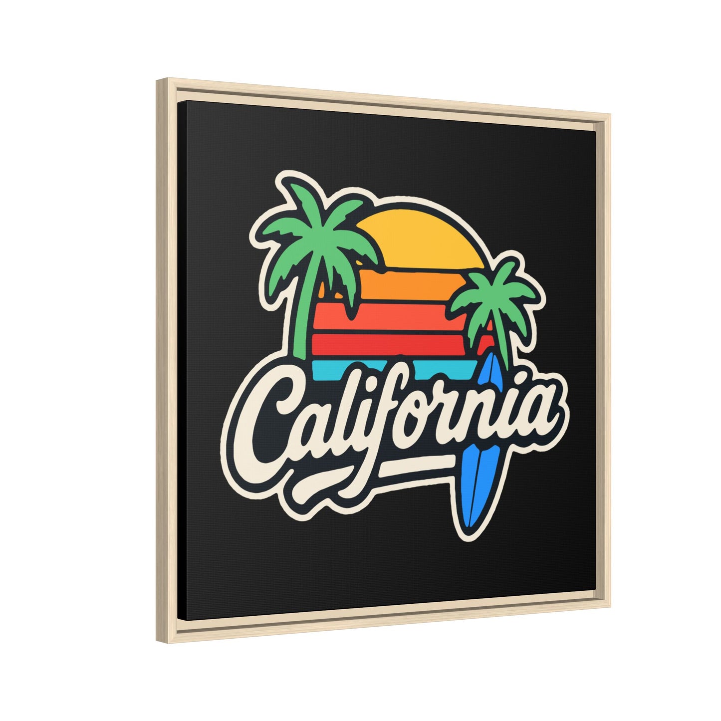 California Surf Vibes - Framed Canvas