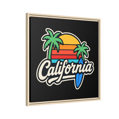California Surf Vibes - Framed Canvas