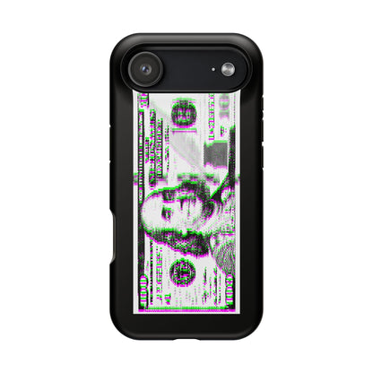 100 Dollars Bill - Green/Magenta Glitch - Magnetic Phone Case