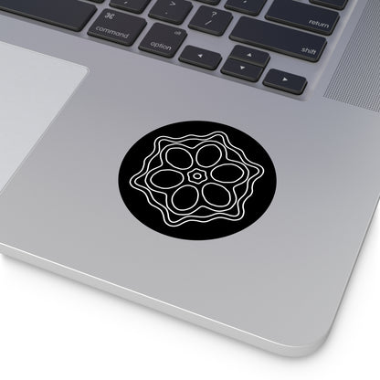 Elegant Floral Round Vinyl Stickers, Boho Home Decor, Journal Stickers, Gift Ideas, Minimalist Aesthetic