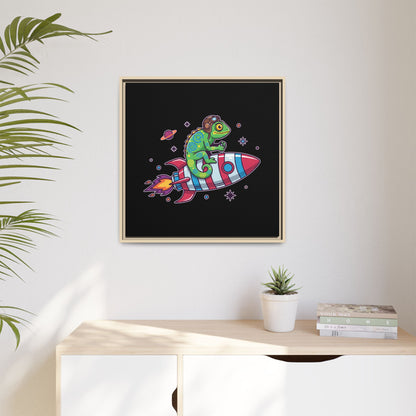 Cosmic Rider - Framed Canvas