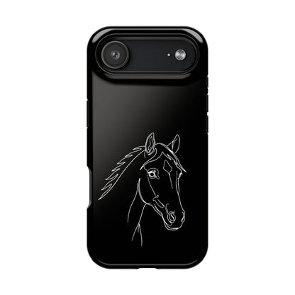 Horse Portrait Sketch - Magnetic Phone Case