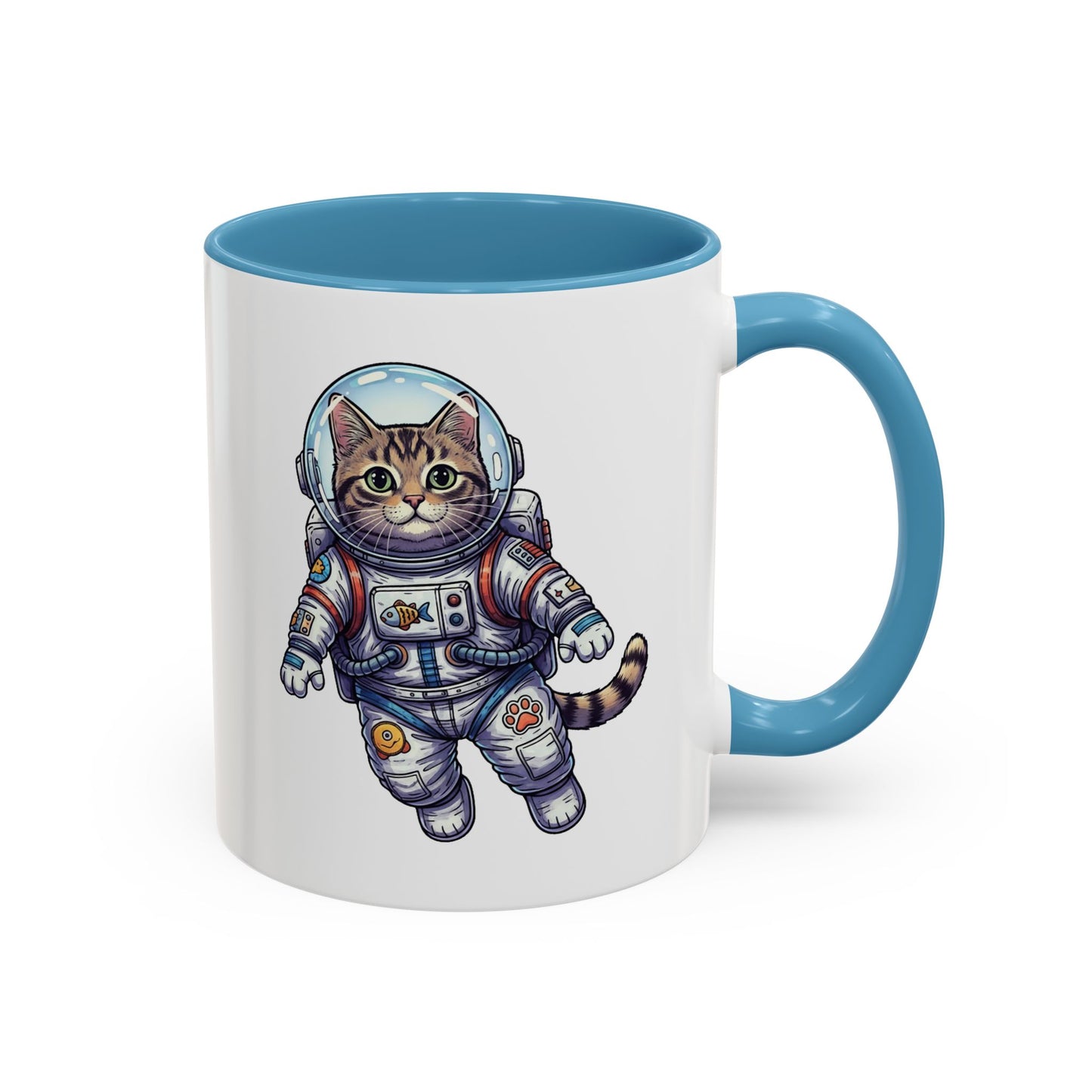 Astronaut Cat - Color Accent Mug