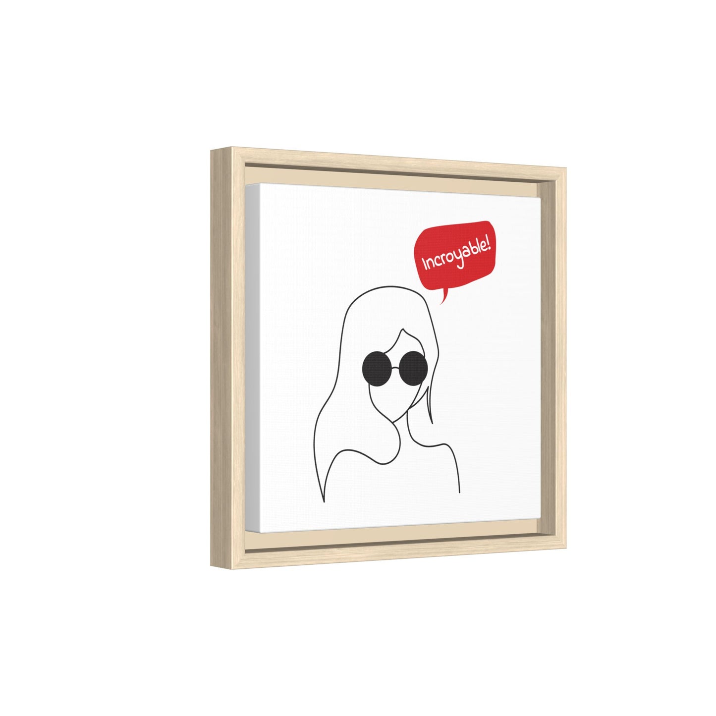 Incroyable Chic Girl - Framed Canvas