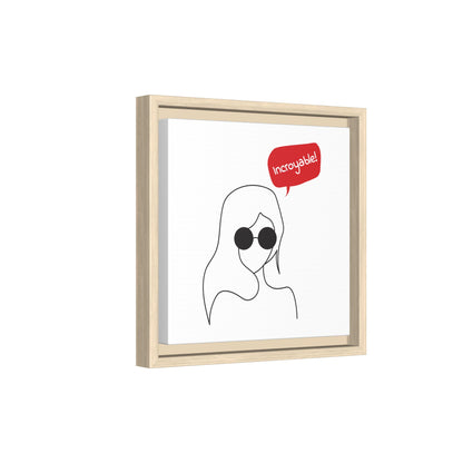 Incroyable Chic Girl - Framed Canvas