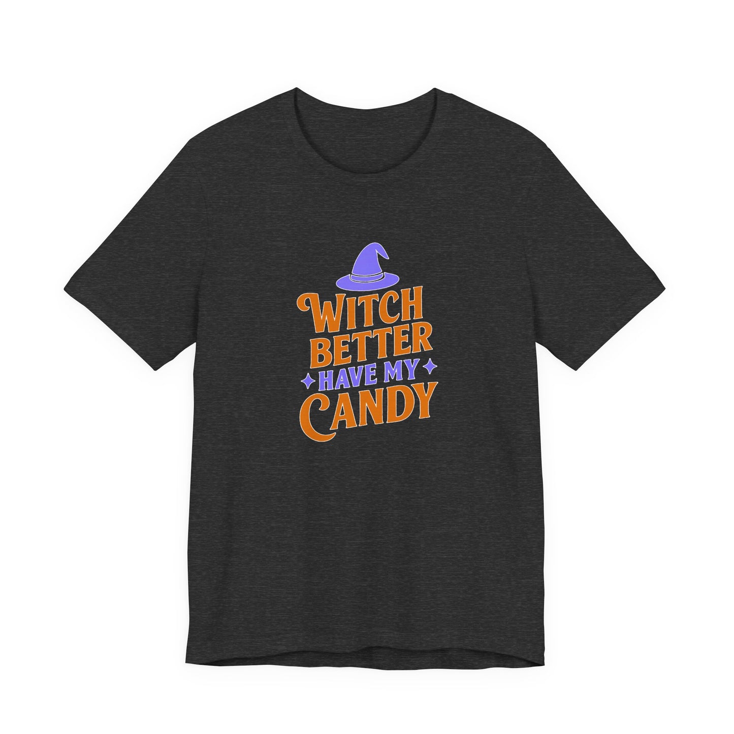 Halloween Witch Candy Tee, Funny Halloween Shirt, Unisex Halloween T-Shirt, Casual Fall Apparel, Trick or Treat Outfit