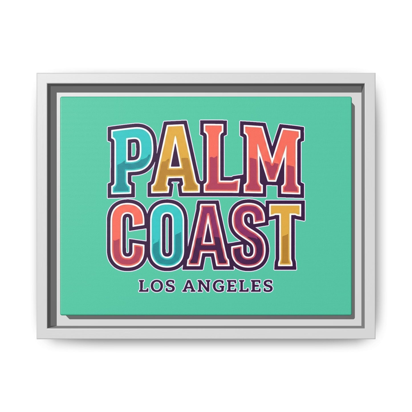 Palm Coast - Los Angeles - Framed Canvas