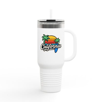 California Insulated Travel Mug - 40oz, Perfect for Road Trips, Outdoor Adventures, Gift for Travelers, Beach Lovers, Summer Vibes