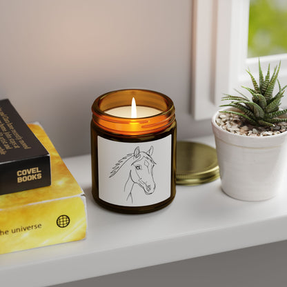 Horse Portrait Sketch - Scented Candle