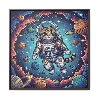 Astronaut Cat - Framed Canvas