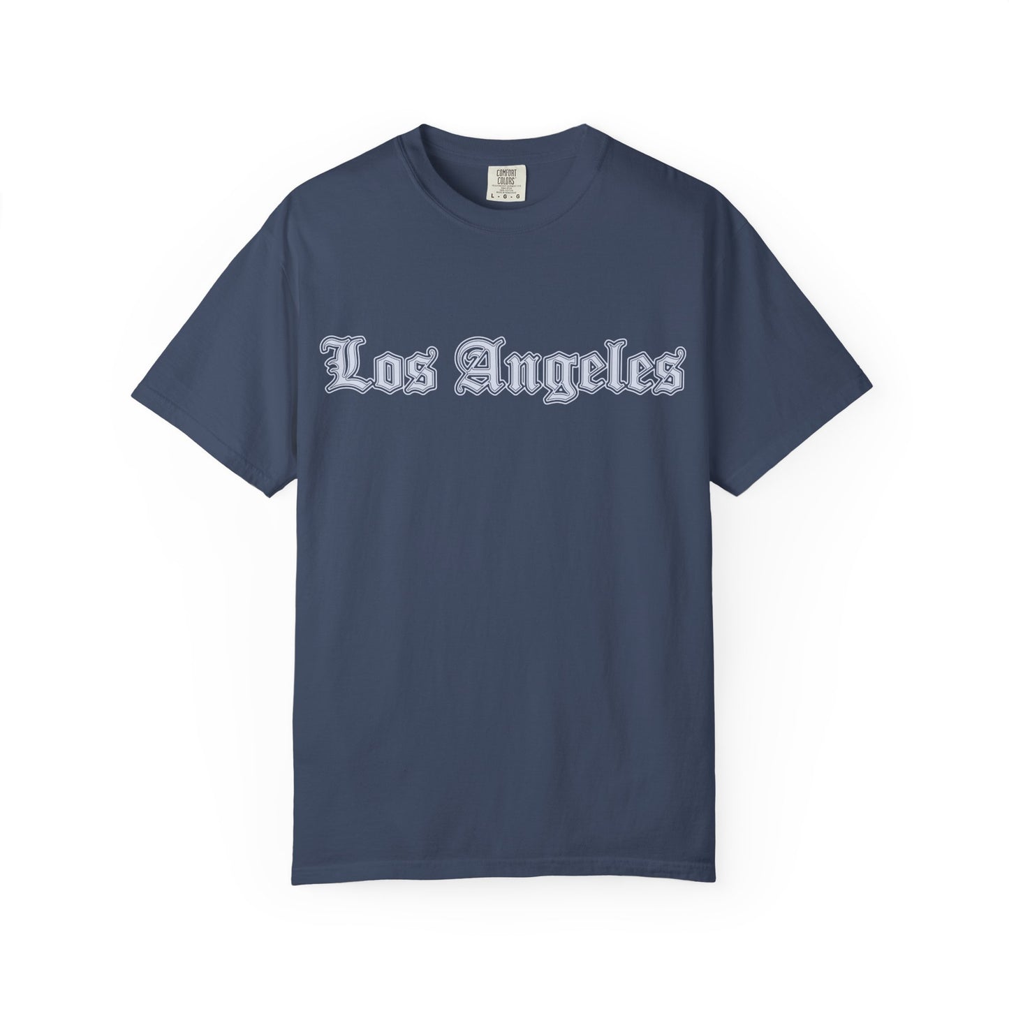 Los Angeles Vintage Garment-Dyed T-Shirt, Casual Wear, Street Style, Summer Fashion, Travel Souvenir, Gift for Her/Him - Silver Edition