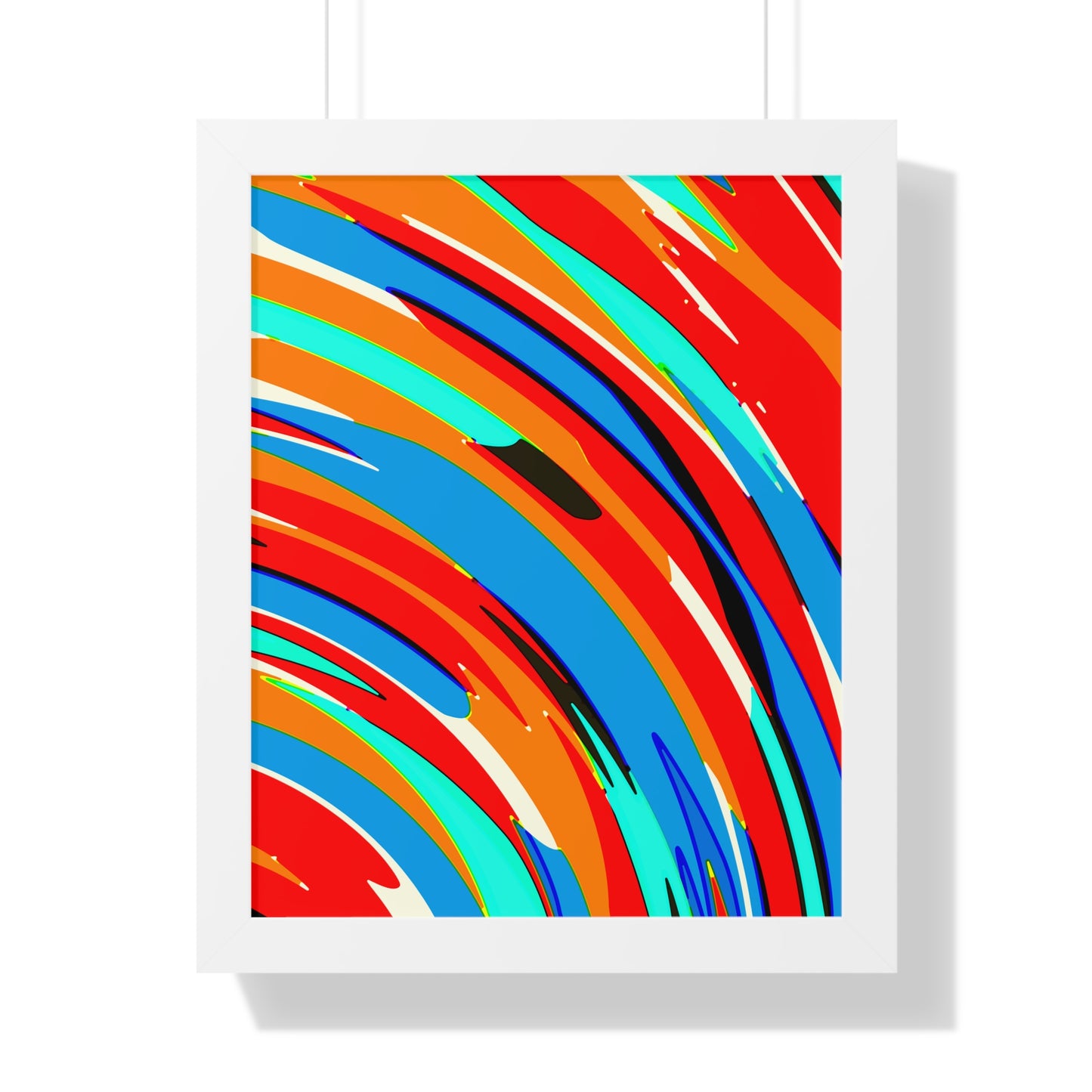 Abstract Rainbow Swirl Arc - Framed Poster
