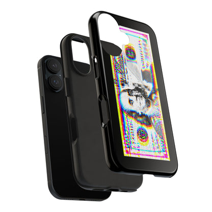 100 Dollars Bill - Neon Color Explosion - Phone Case