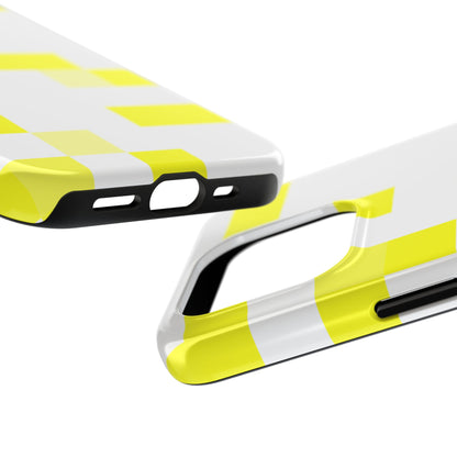 Yellow Pixel Grid -  Phone Case