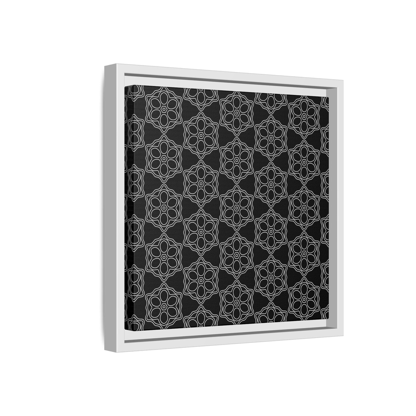 Geometric Sacred Flower - Framed Canvas