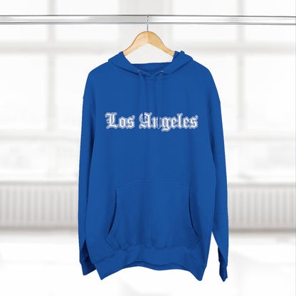Los Angeles Three-Panel Fleece Hoodie, Cozy Sweatshirt, Streetwear Apparel, Gift for Her/Him, Casual Style, Travel Hoodie
