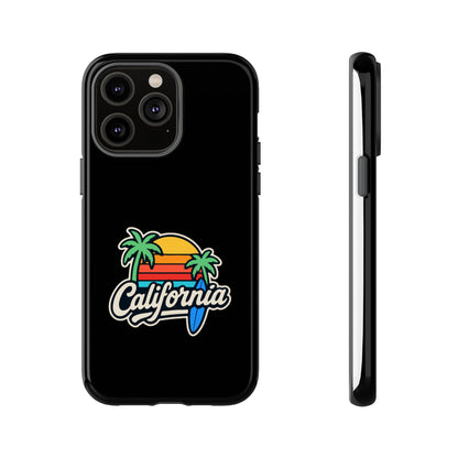 California Sunset Phone Case, Tropical Cell Phone Cover, Beach Lover Gift, Summer Vibes Accessory, Surfing Decor, Personalized Case