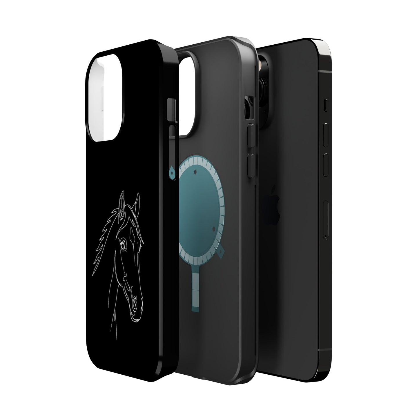 Horse Portrait Sketch - Magnetic Phone Case
