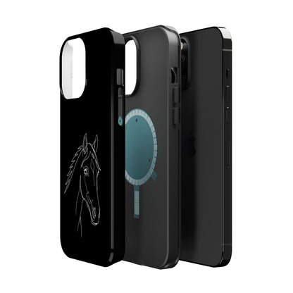 Horse Portrait Sketch - Magnetic Phone Case