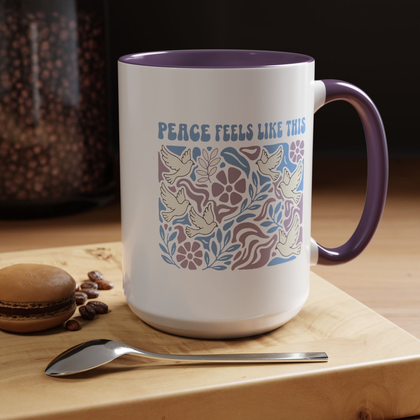 Peace Feels Like This - Color Accent Mug