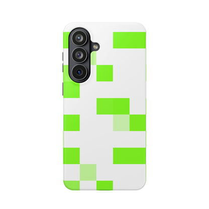 Lime Green Pixel Grid - Magnetic Phone Case