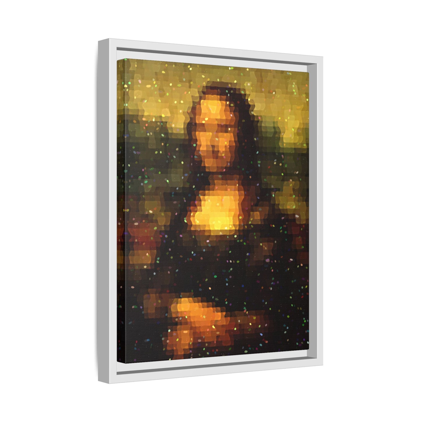 Pixel Muse — Silent Smile - Framed Canvas