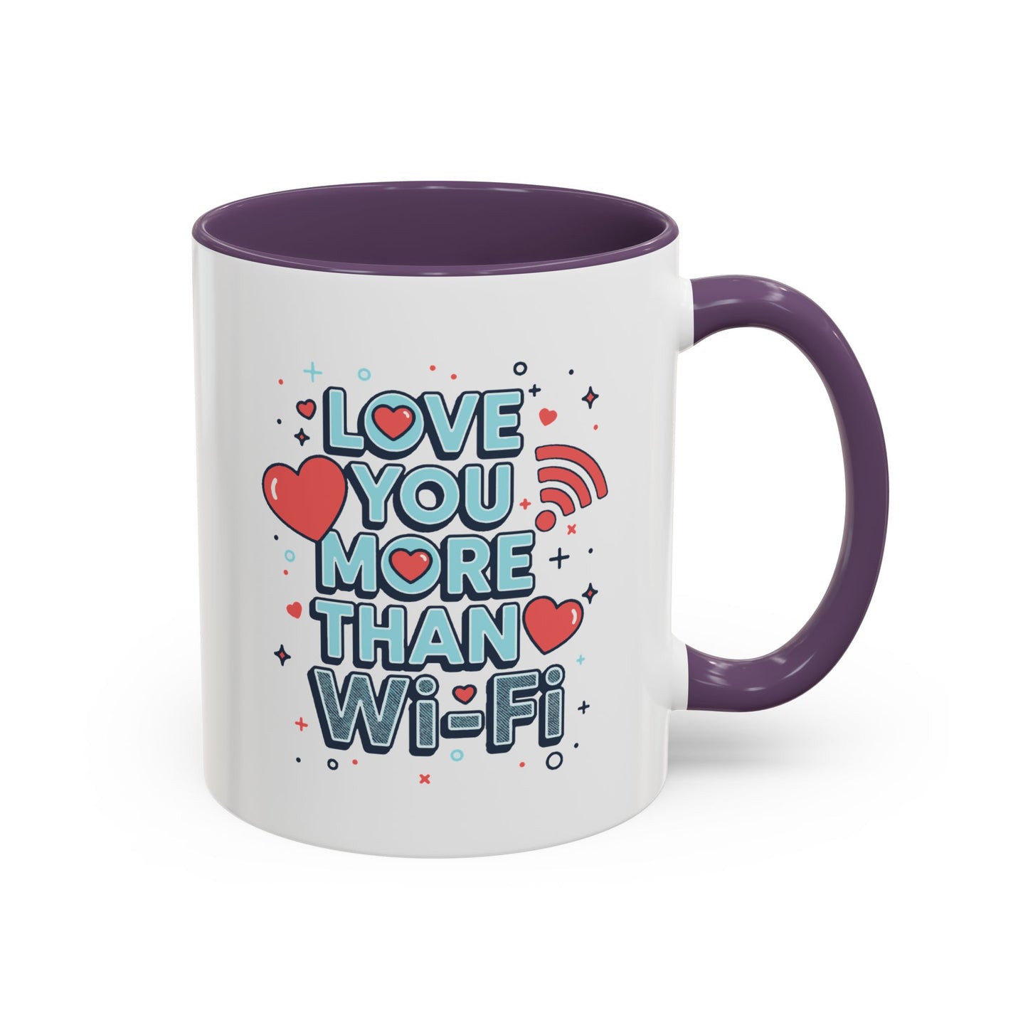 Love You More Than Wi‑Fi - Color Accent Mug