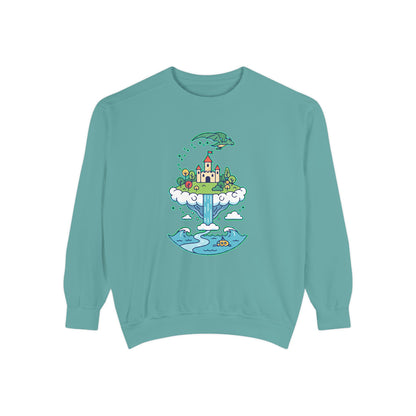 Floating Castle Dragon - Magical Fantasy Island - Sweatshirt
