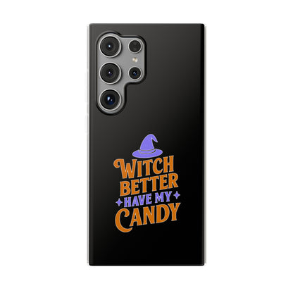 Spooky Witch Flexi Case, Halloween Phone Cover, Witch Themed Phone Case, Cute Candy Case, Trick or Treat Gift, Holiday Accessory