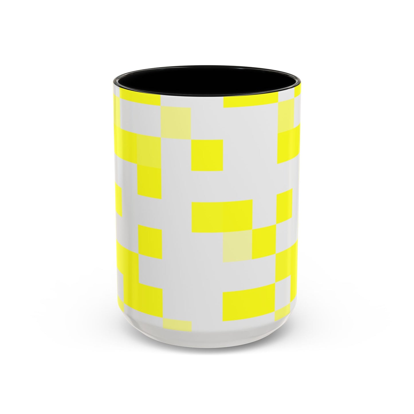 Yellow Pixel Grid - Color Accent Mug