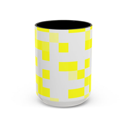 Yellow Pixel Grid - Color Accent Mug