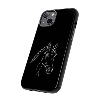 Horse Portrait Sketch - Tough Phone Case