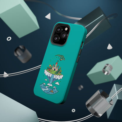 Floating Castle Dragon - Magical Fantasy Island - Magnetic Phone Case