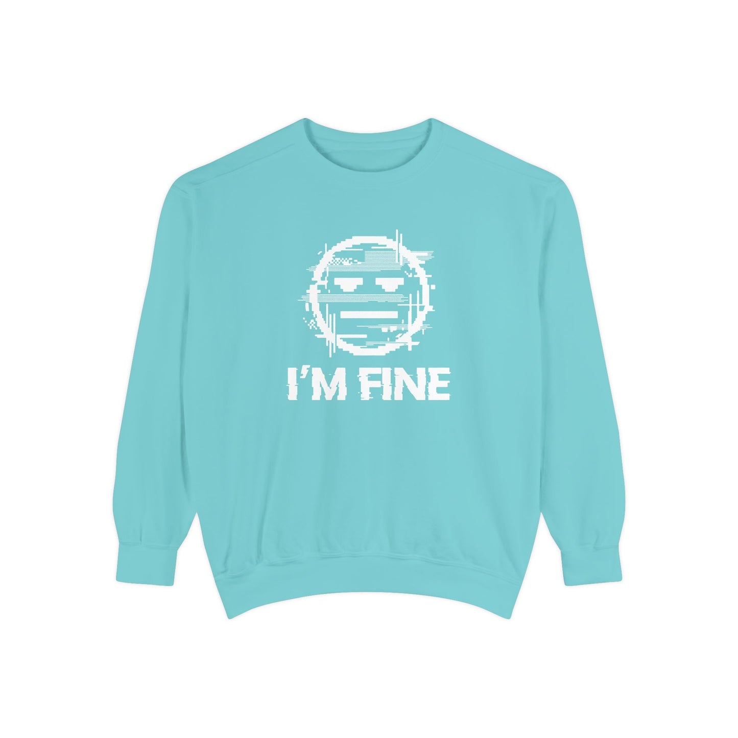 I’m Fine Glitched Smiley - Sweatshirt