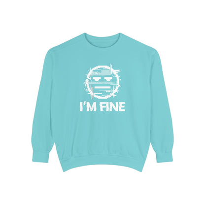 I’m Fine Glitched Smiley - Sweatshirt