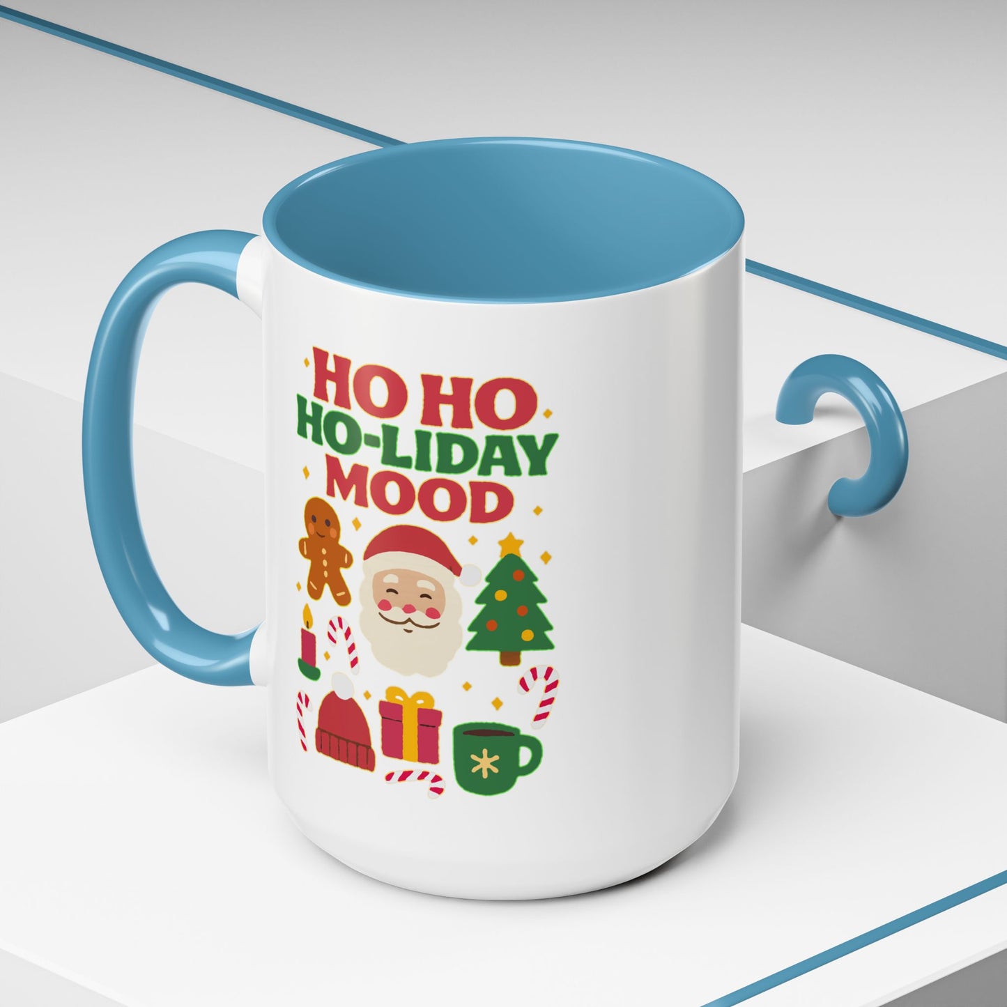 Ho Ho Ho-liday Mood - Color Accent Mug