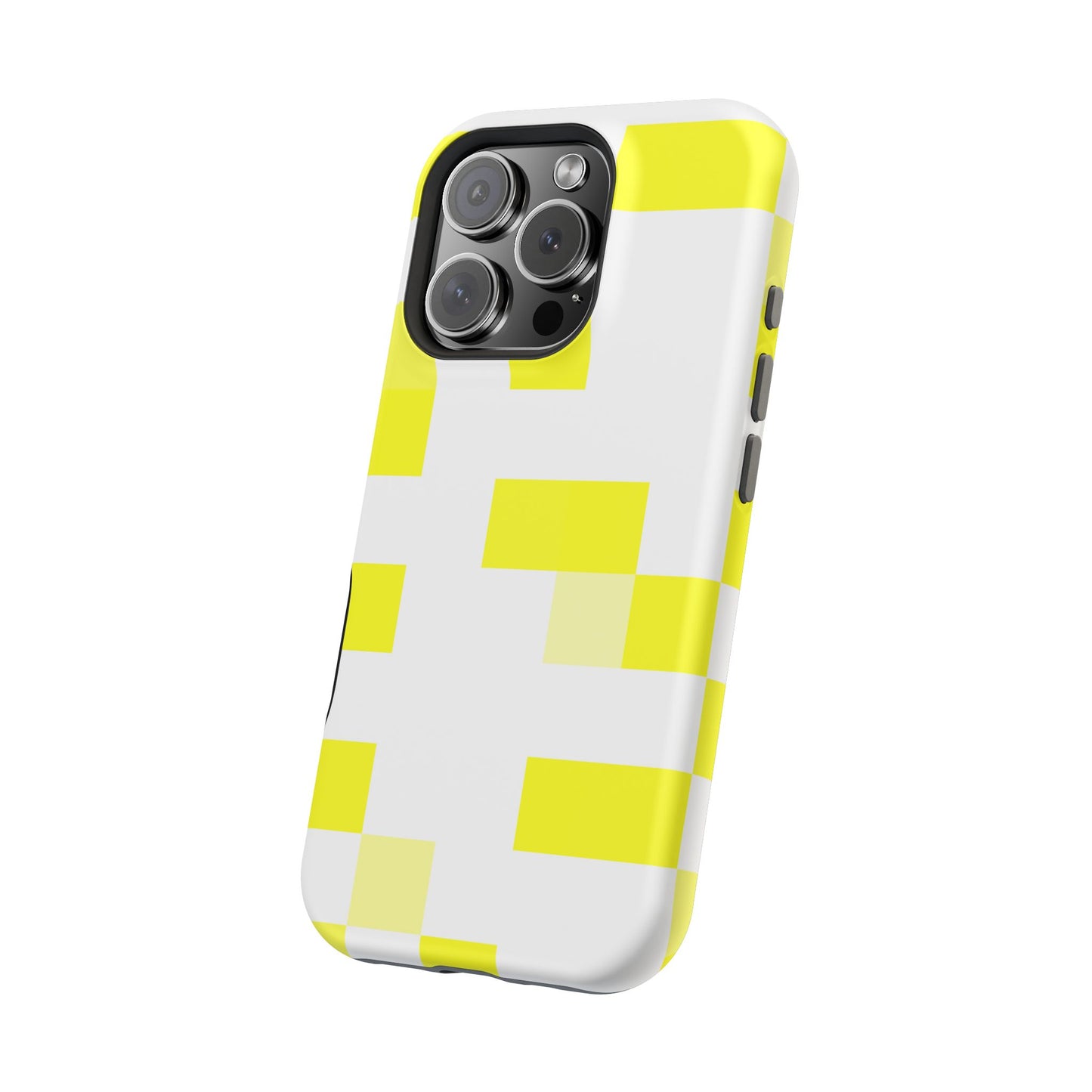 Yellow Pixel Grid -  Magnetic Phone Case